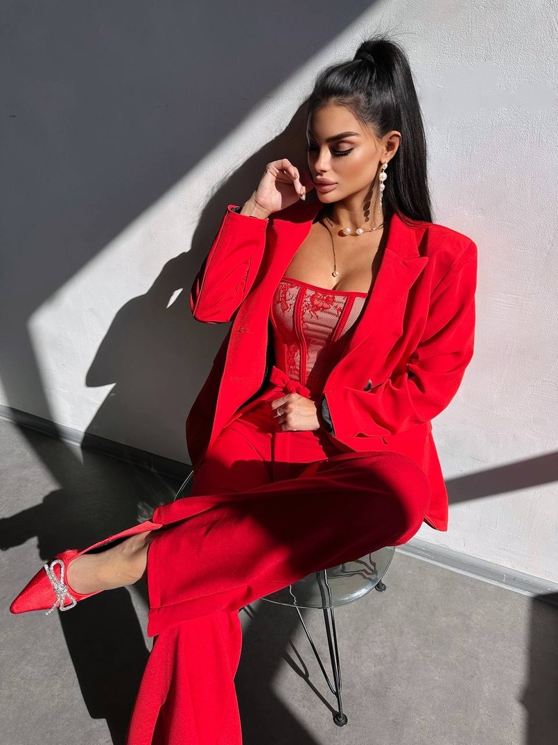 Комплект: піджак + комбінезон кльош  Комплект: піджак + комбінезон кльош  | PUSHKA SHOP