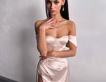 Атласний комплект: корсет бюстʼє + спідниця максі  | PUSHKA SHOP