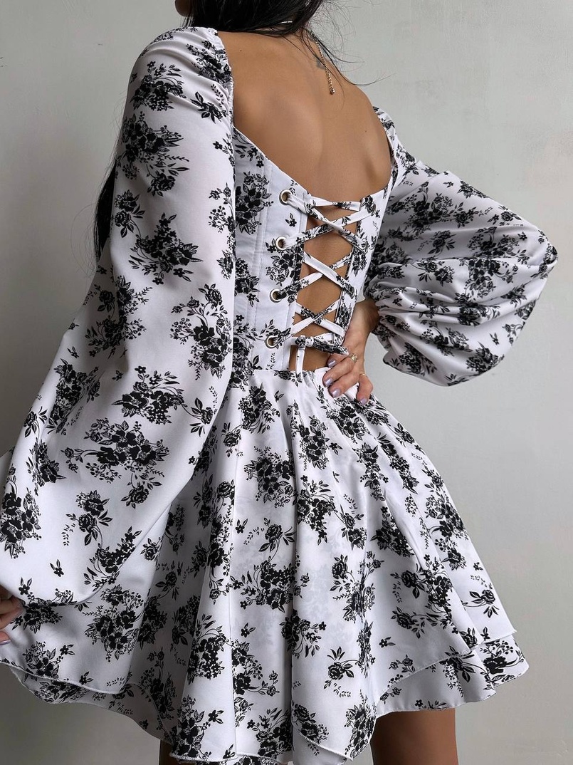 Корсетна сукня з подвійною спідницею  | PUSHKA SHOP