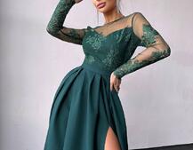 Сукня максі з мереживом  | PUSHKA SHOP