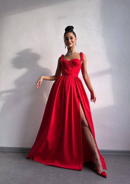 Сукня максі із чашечками та корсетним верхом | PUSHKA SHOP