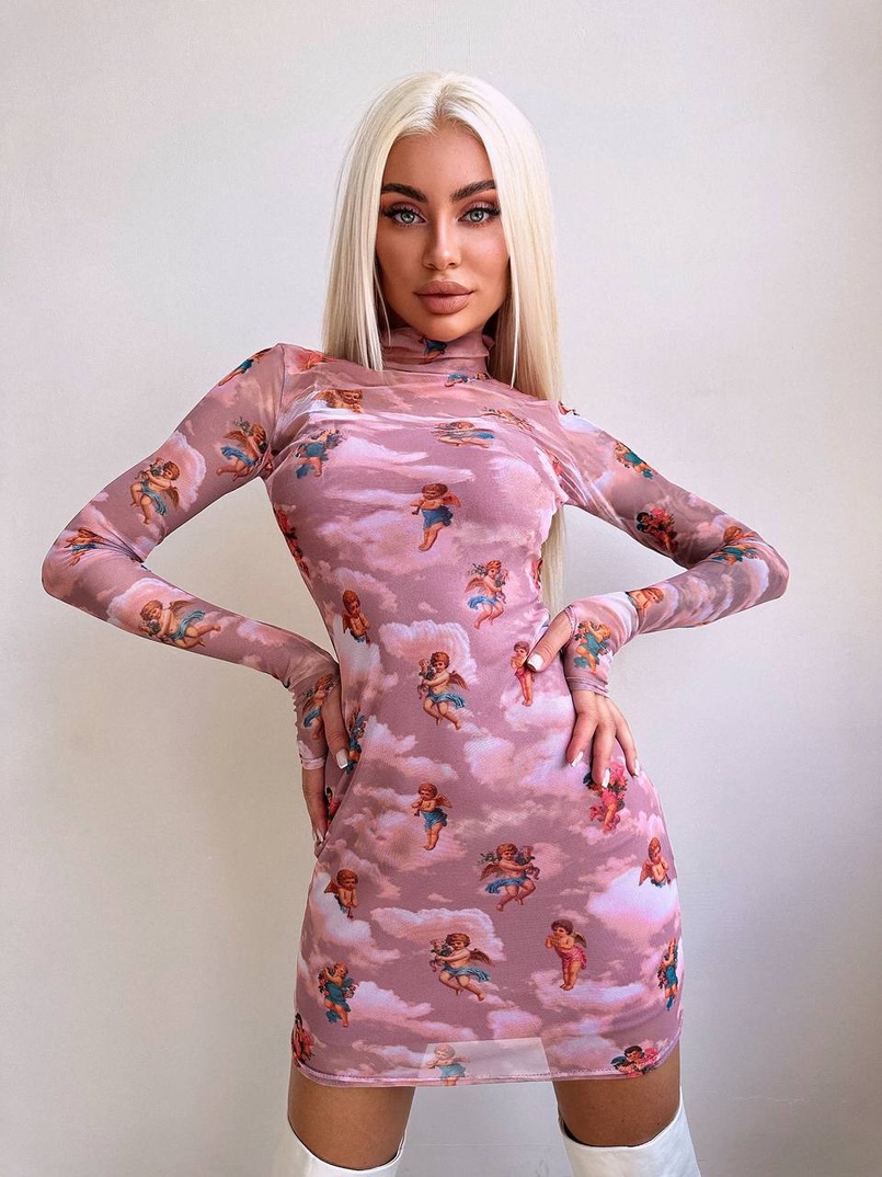 Міні сукня з принтом  Міні сукня з принтом  | PUSHKA SHOP