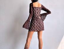 Мереживна сукня міні з чашечками    | PUSHKA SHOP