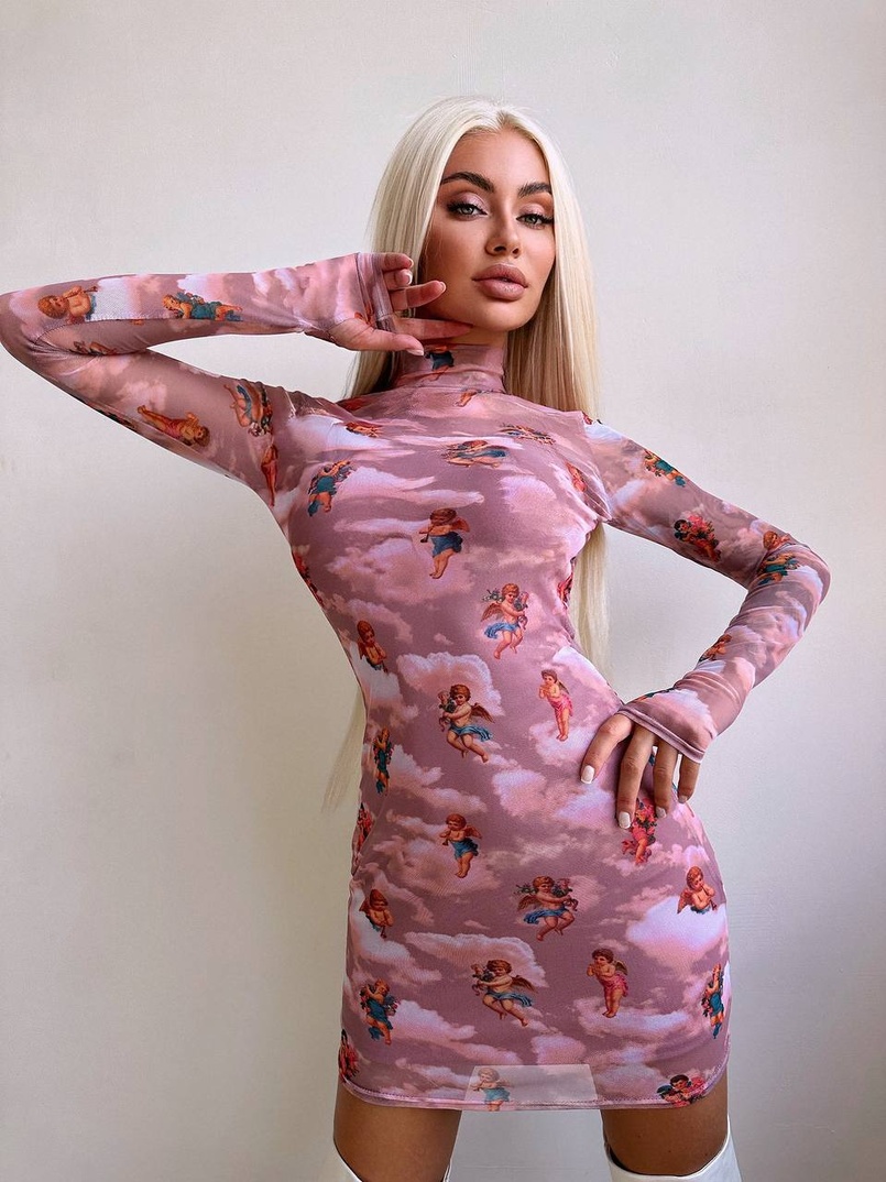 Міні сукня з принтом  Міні сукня з принтом  | PUSHKA SHOP