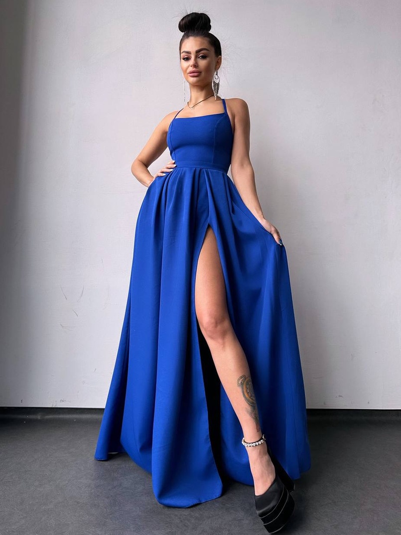 Сукня максі  зі шнурівкою на спинці Сукня максі  зі шнурівкою на спинці | PUSHKA SHOP