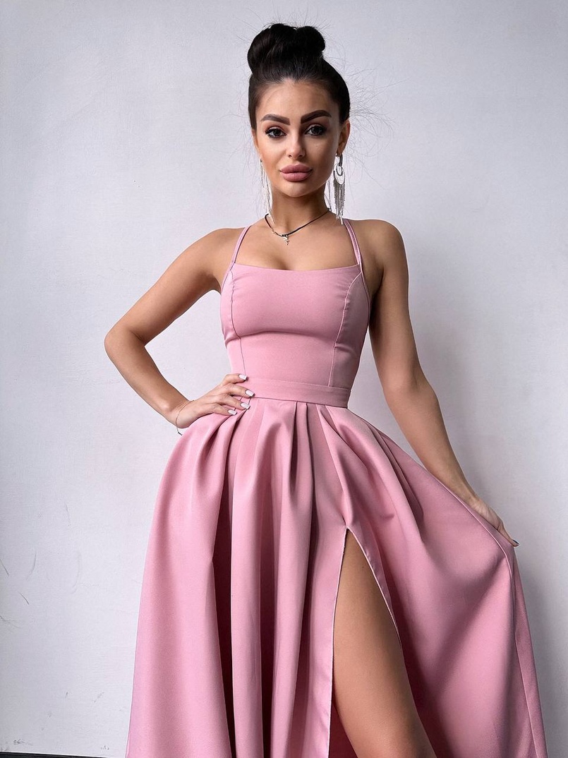 Сукня максі  зі шнурівкою на спинці Сукня максі  зі шнурівкою на спинці | PUSHKA SHOP