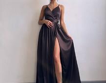 Атласна сукня максі  | PUSHKA SHOP