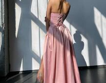 Комплект: корсет-бюстьє , декорований стразами  + спідниця максі з розрізом   Ручна робота  Комплект: корсет-бюстьє , декорований стразами  + спідниця максі з розрізом   Ручна робота  | PUSHKA SHOP