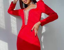 Платье,декорированное стразами   Платье,декорированное стразами   | PUSHKA SHOP