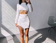 Оксамитовий комплект, декорований бахромою зі страз Оксамитовий комплект, декорований бахромою зі страз | PUSHKA SHOP