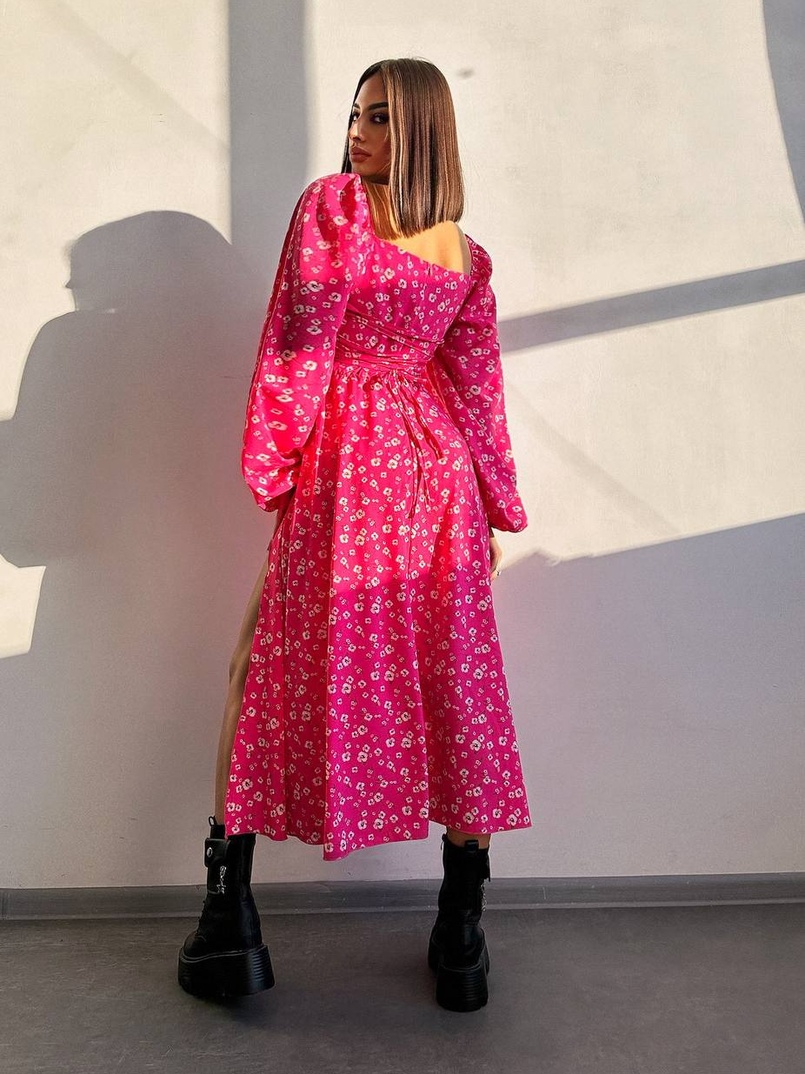 Улюблена сукня-міді зі шнурівкою на талії  Улюблена сукня-міді зі шнурівкою на талії  | PUSHKA SHOP