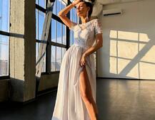 Сукня максі з мереживом  Сукня максі з мереживом  | PUSHKA SHOP