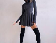 Сукня міні зі спідницею-сонцем  Сукня міні зі спідницею-сонцем  | PUSHKA SHOP