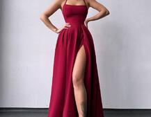 Сукня максі  зі шнурівкою на спинці Сукня максі  зі шнурівкою на спинці | PUSHKA SHOP