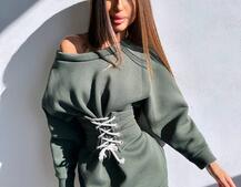 Тепле затишне худі over-size на флісі + корсет на шнурівці Можна носити з корсетом та без Тепле затишне худі over-size на флісі + корсет на шнурівці Можна носити з корсетом та без | PUSHKA SHOP