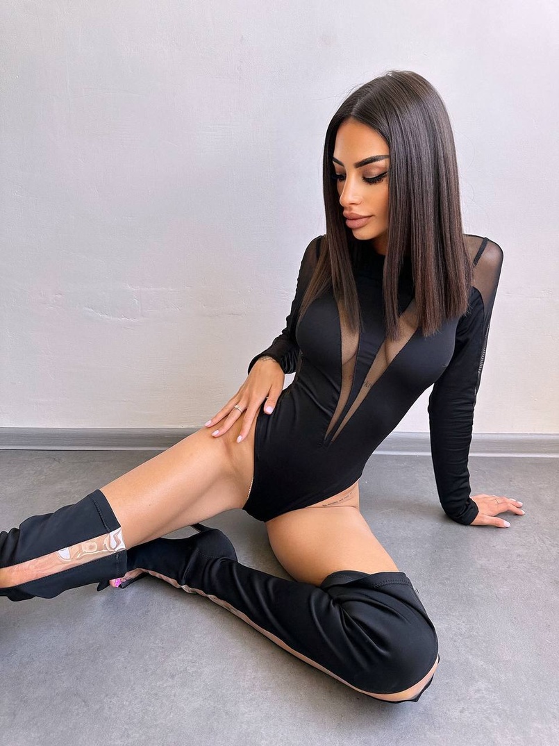 Боді із вставками сітки Боді із вставками сітки | PUSHKA SHOP