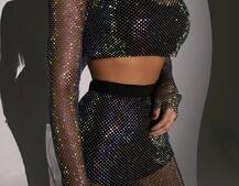 Комплект: сяюча спідниця + топ Комплект: сяюча спідниця + топ | PUSHKA SHOP