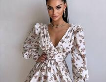 Сукня міні з пишною спідницею та драпіруванням на талії Сукня міні з пишною спідницею та драпіруванням на талії | PUSHKA SHOP