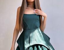 Атласна корсетна сукня  Атласна корсетна сукня  | PUSHKA SHOP