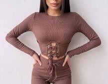 Трикотажний комплект: корсетний топ + легінси Трикотажний комплект: корсетний топ + легінси | PUSHKA SHOP