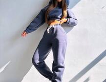 Базовий костюм на флісі з об'ємними капюшоном Базовий костюм на флісі з об'ємними капюшоном | PUSHKA SHOP