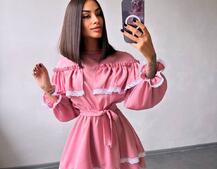 Сукня декорована мереживом Сукня декорована мереживом | PUSHKA SHOP