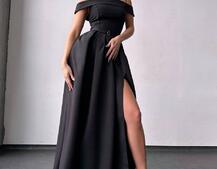 Сукня максі з відкритими плечима  | PUSHKA SHOP