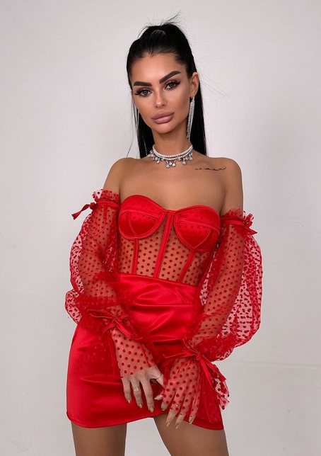 Улюблений комплект в новому виконанні: корсет бюстьє з об’ємними рукавами + спідниця міні Улюблений комплект в новому виконанні: корсет бюстьє з об’ємними рукавами + спідниця міні | PUSHKA SHOP