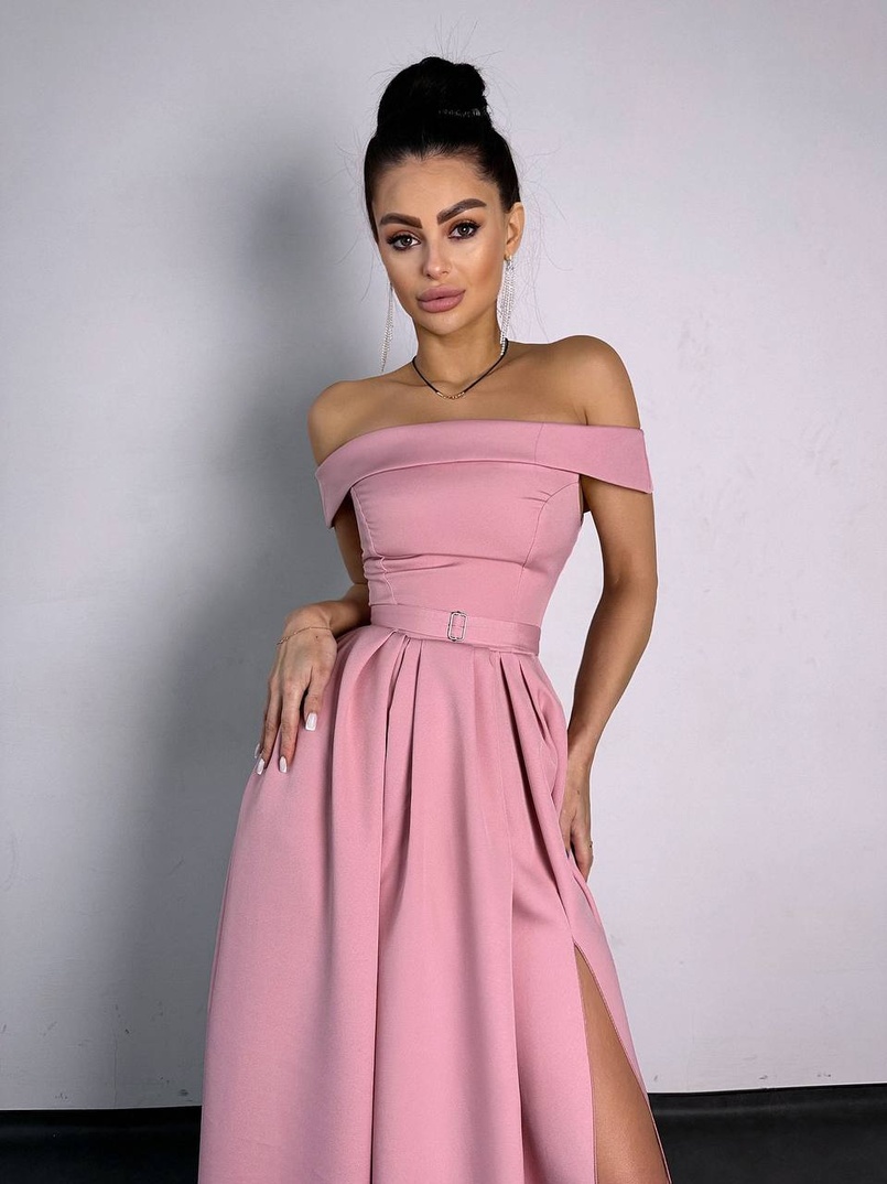 Сукня максі з відкритими плечима  Сукня максі з відкритими плечима  | PUSHKA SHOP