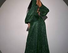 Сяючий комплект: корсет + спідниця  максі з драпіруванням Сяючий комплект: корсет + спідниця  максі з драпіруванням | PUSHKA SHOP