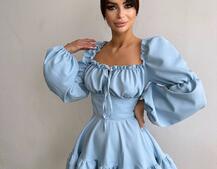 Сукня з воланами та шнурівкою  по спинці Сукня з воланами та шнурівкою  по спинці | PUSHKA SHOP