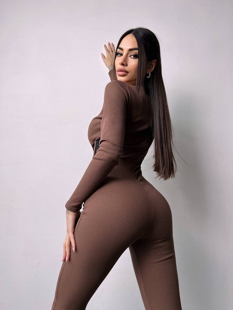 Облягаючий трикотажний комбінезон з елементами корсету  Облягаючий трикотажний комбінезон з елементами корсету  | PUSHKA SHOP