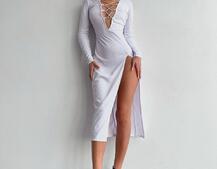 Сукня міді зі шнурівкою  Сукня міді зі шнурівкою  | PUSHKA SHOP