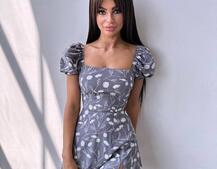 Сукня- міні у квітковий принт зі шнурівкою на спинці  Сукня- міні у квітковий принт зі шнурівкою на спинці  | PUSHKA SHOP