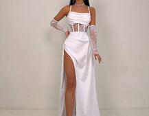 Комплект: корсет+ рукавички + спідниця максі Комплект: корсет+ рукавички + спідниця максі | PUSHKA SHOP