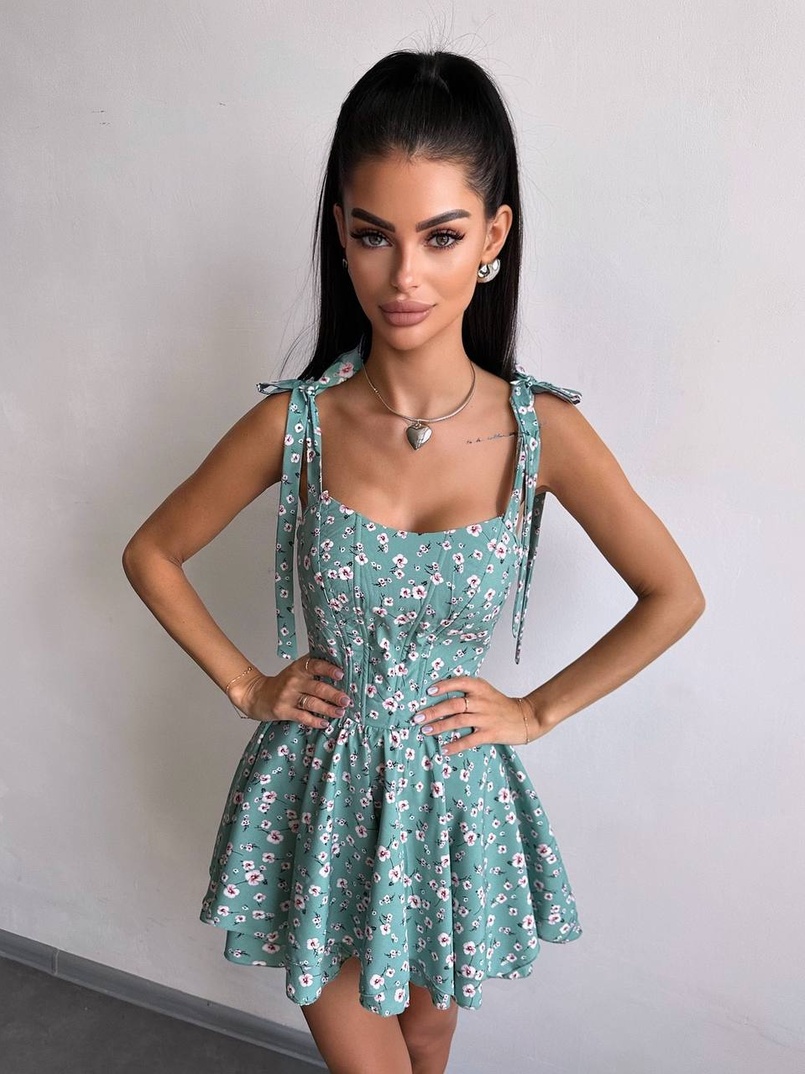 Корсетна сукня з подвійною спідницею  | PUSHKA SHOP