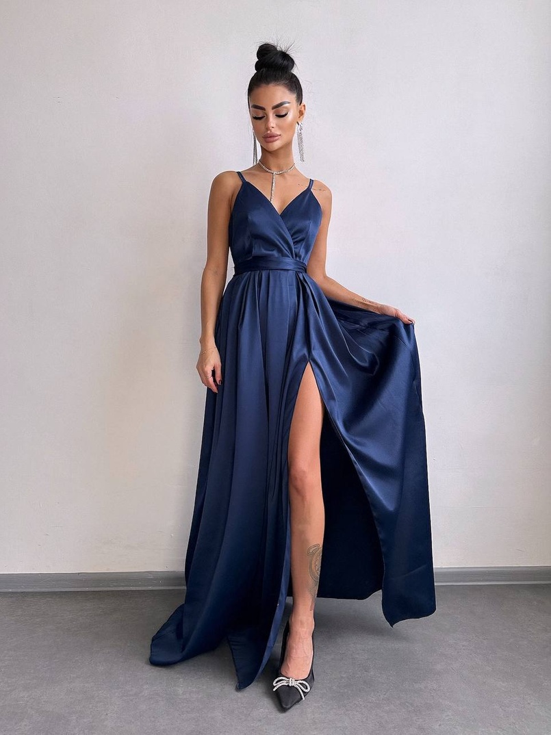 Атласна сукня максі  | PUSHKA SHOP