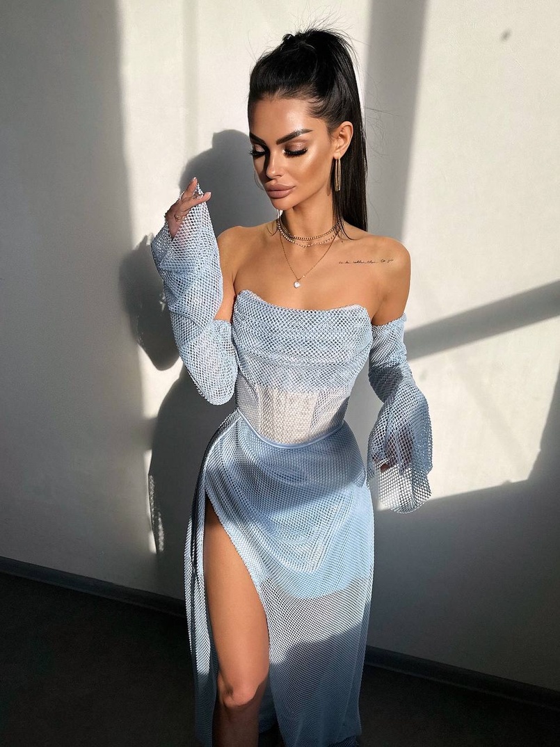 Комплект: корсет з рукавами + спідниця максі Комплект: корсет з рукавами + спідниця максі | PUSHKA SHOP