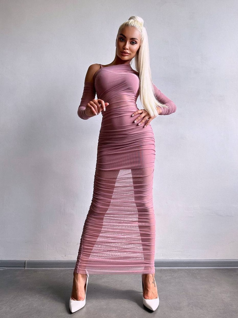 Сукня міді з драпіруванням   Сукня міді з драпіруванням   | PUSHKA SHOP