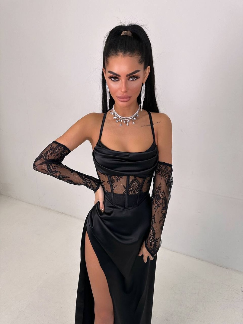 Комплект: корсет+ рукавички + спідниця максі Комплект: корсет+ рукавички + спідниця максі | PUSHKA SHOP