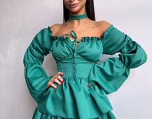 Сукня з чокером  | PUSHKA SHOP