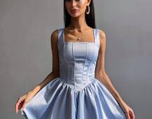 Атласна корсетна сукня міні  Атласна корсетна сукня міні  | PUSHKA SHOP