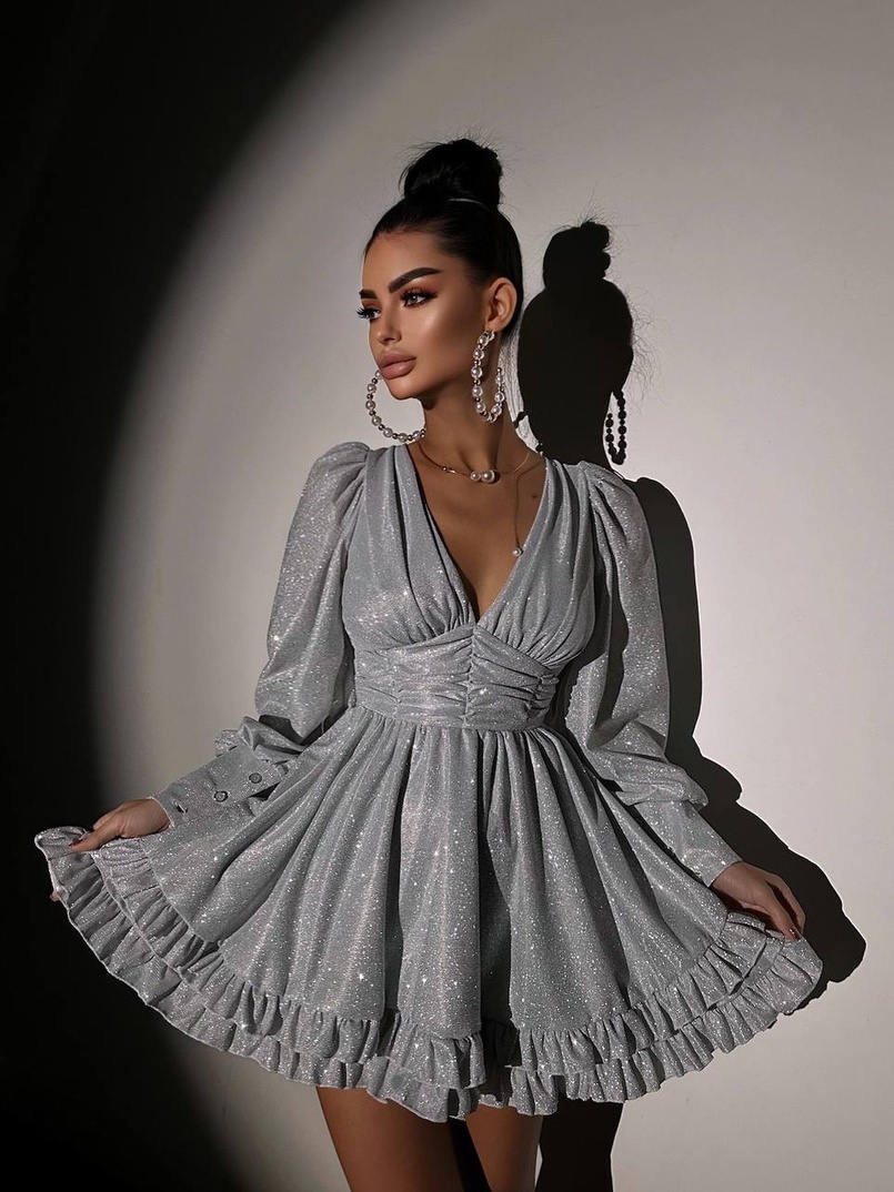 Сукня із пишною подвійною спідницею та драпіруванням  | PUSHKA SHOP