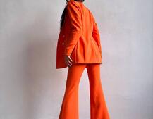 Костюм: піджак на підкладці, штани кльош+ жилет  Костюм: піджак на підкладці, штани кльош+ жилет  | PUSHKA SHOP