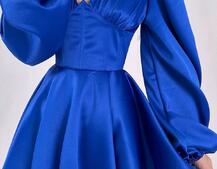 Атласна корсетна сукня  з пишною подвійною спідницею  Атласна корсетна сукня  з пишною подвійною спідницею  | PUSHKA SHOP