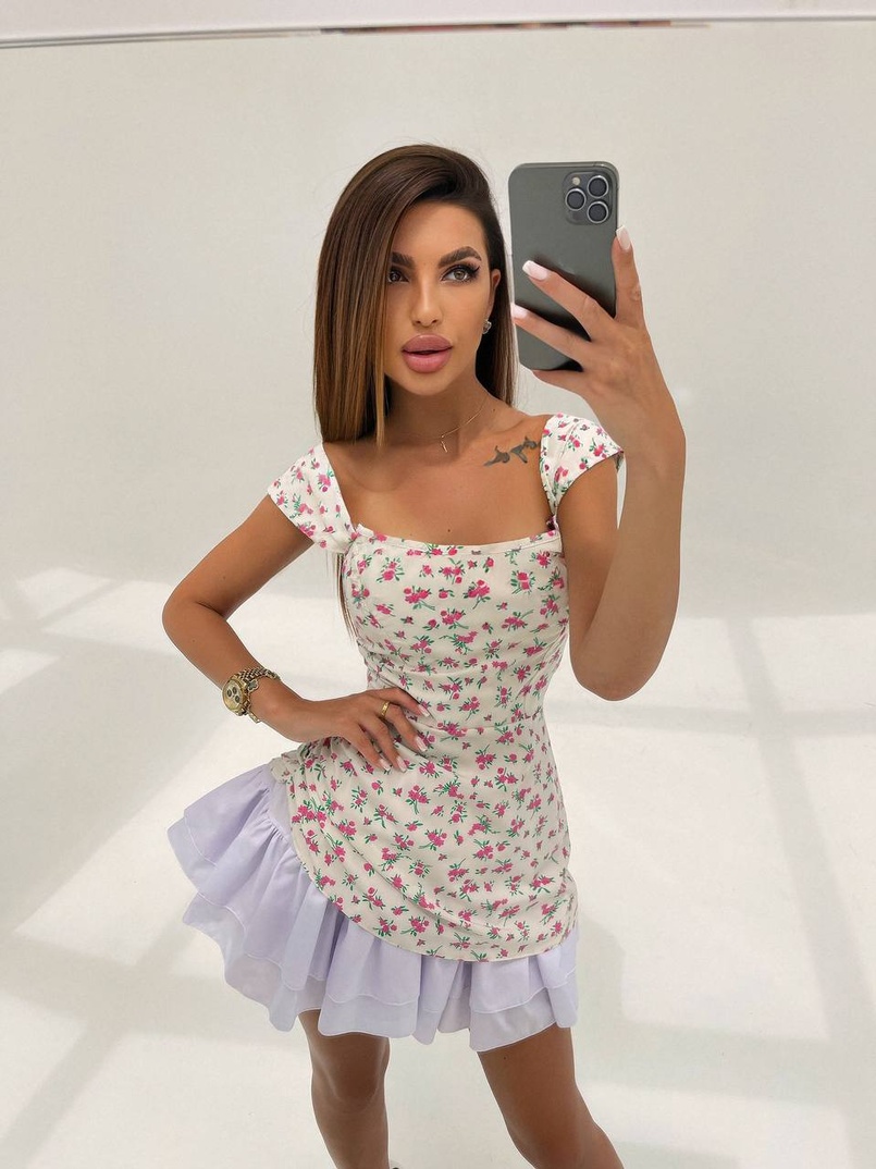 Сукня з квітковим принтом  | PUSHKA SHOP