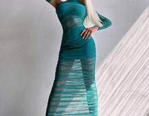 Сукня міді з драпіруванням   Сукня міді з драпіруванням   | PUSHKA SHOP