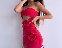 Сукня міні з трояндами    Ручна робота.  Сукня міні з трояндами    Ручна робота.  | PUSHKA SHOP