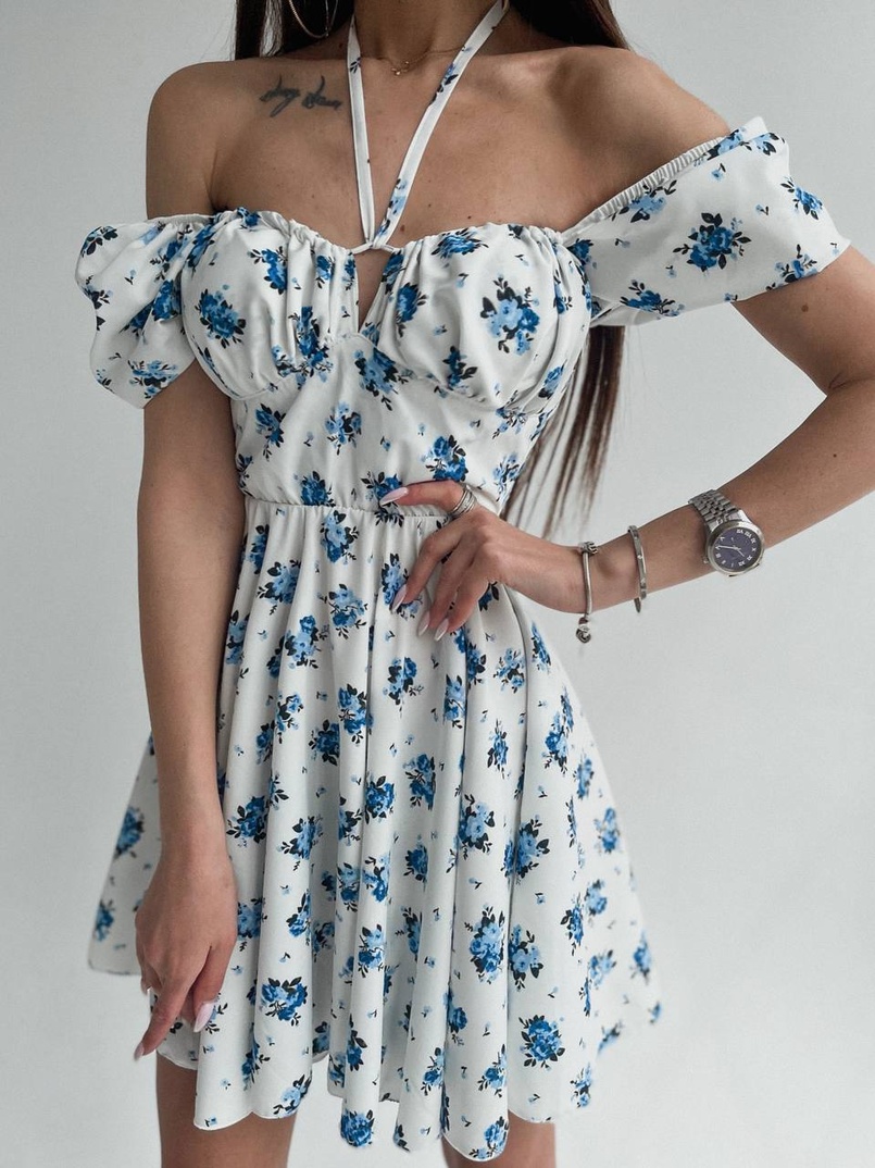 Сукня- міні у квітковий принт | PUSHKA SHOP