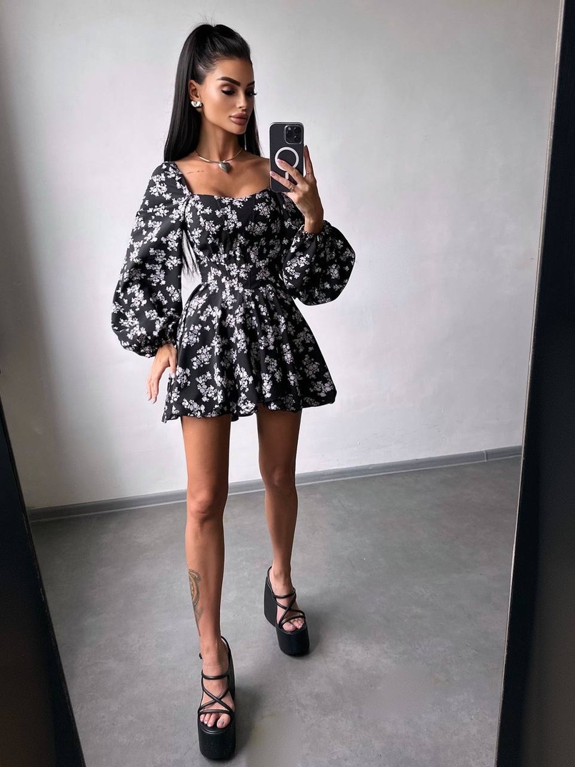 Корсетна сукня з подвійною спідницею  | PUSHKA SHOP